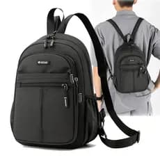 Pequena pequena mochila masculina esportes viagem grande capacidade saco de peito Mini leve lazer ao ar livre preto pequ