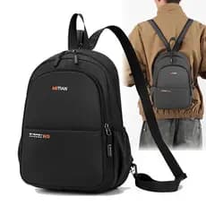 Nova pequena mochila leve de grande capacidade masculina Cross-corpo saco de peito Casual pequeno saco de escola na moda
