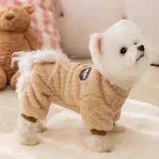 Roupas para cães outono inverno estilo inverno quente 2025 novo estilo filhote de cachorro roupas de inverno tração roup