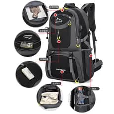 Mochila masculina de grande capacidade, viagem, lazer, trabalho em casa, escalada ao ar livre, bagagem de grandes dimens