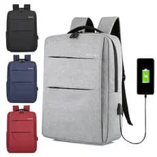 Mesmo estilo mochila masculina mochila de computador com mochila USB mochila Casual de negócios impressão de presente