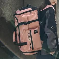 Mochila de viagem de curta distância feminina saco de bagagem de grande capacidade masculino mochila esportiva separação