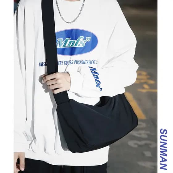 Bolsa mensageiro masculina pequena bolsa de rua Casual bolsa de ombro menino pequena bolsa de ombro simples japonesa peq