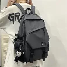 Mochila masculina estudante universitário ins moda na moda mochila masculina rua Wear japonês Casual simples saco de com
