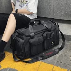 Bolsa de ginástica masculina, bolsa de treinamento esportivo com separação seca e molhada, grande capacidade, bolsa de v