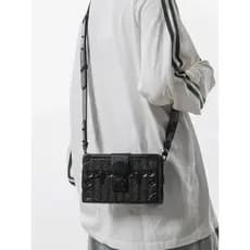 High-End sentimento caixa saco Original Street Wear pequeno quadrado saco masculino moda tendência saco do mensageiro 20