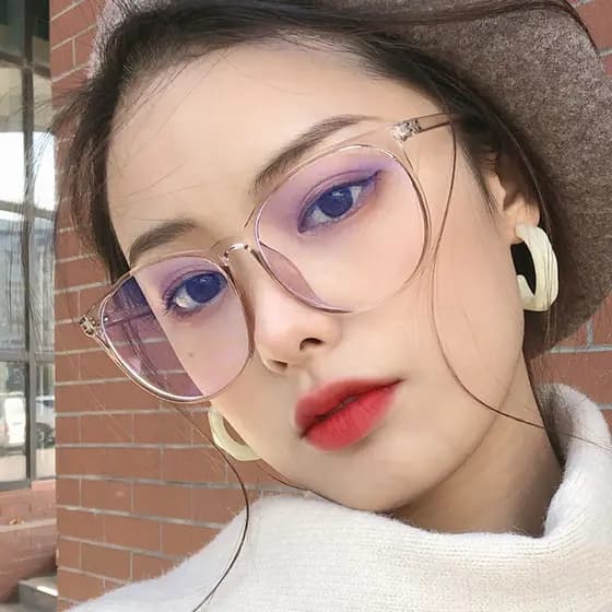 Óculos anti-radiação para meninas, óculos anti-luz azul, influenciador, mesmo estilo, armação preta, olhos da moda, pode