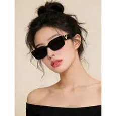 Retro estilo Hong Kong óculos de sol feminino High-End novo estilo Jennie quadro estreito protetor solar ultravioleta es
