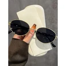 Retro estilo dinheiro antigo óculos de sol feminino Oval Metal olho de gato quadro High-End sentir 2026 novo estilo prot