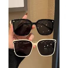 Influenciador mesmo estilo óculos de sol feminino estilo 2026 novo estilo High-End sentimento quadrado rosto redondo mai