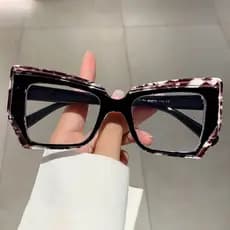 Novo estilo Irregular colorido na moda Anti-azul óculos de luz All-Match moda High-End ins simples óculos quadro