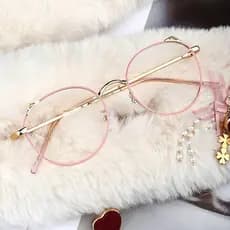 Estudante miopia óculos quadro feminino bonito orelhas de gato versão coreana olhos sem grau anti-radiação anti-luz azul