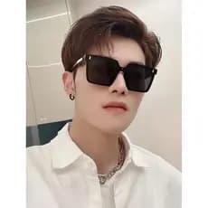 Óculos de sol versão coreana grande quadro masculino condução 2024 novo estilo na moda protetor solar rosto grande mais
