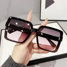 Óculos de sol preto feminino High-End sentir rosto grande grande quadro óculos de sol Anti-ultravioleta 2026 Retro influ