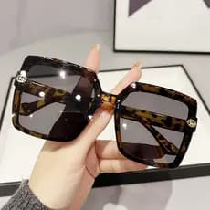 Óculos de sol da moda feminino High-End grande rosto óculos de sol masculino Anti-ultravioleta 2026 óculos de condução i