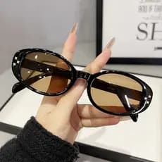Óculos de sol feminino High-End óculos de sol verão beira-mar rosto redondo foto influenciador óculos 2025 novo estilo p