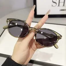 Óculos de sol feminino verão rosto redondo Anti-ultravioleta luz forte masculino 2025 novo estilo condução óculos de sol