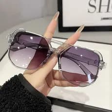 Óculos de sol feminino High-End grande rosto óculos de sol masculino Anti-ultravioleta 2025 novo estilo óculos de conduç