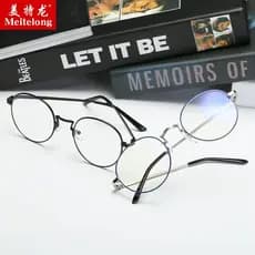 Versão coreana Retro óculos quadro masculino miopia olho quadro feminino na moda quadro completo literário redondo quadr