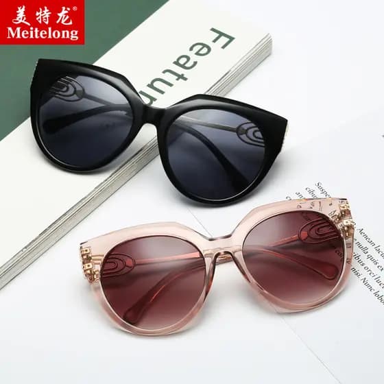 Óculos de sol feminino versão coreana na moda rosto redondo 2024 novo estilo óculos de sol feminino Anti-ultravioleta ro
