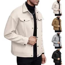Outono inverno lapela de lã novo estilo jaqueta masculina Casual esportes jaqueta de negócios