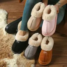 2026 outono inverno masculino feminino exterior usar botas de neve casa sapatos de algodão de pele