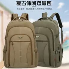 Grande mochila de lona bagagem mochila Unisex viagem saco de pano puro Multi-camada Super grande capacidade saco resiste