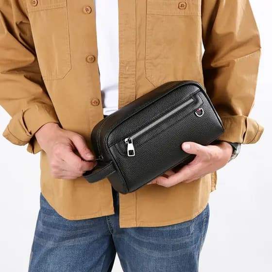 Novo estilo versão coreana na moda bolsa masculina bolsa de embreagem bolsa de pulso de couro macio moda bolsa de embrea