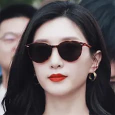 Jiang Shuying mesmo estilo pequeno rosto redondo óculos de sol feminino versão coreana verão novo estilo menina quente f
