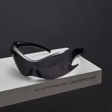 Cyberpunk futuro tecnologia sentido óculos de sol siameses masculino feminino na moda Retro rua tiro engraçado alienígen