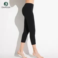 Primavera verão lulu sem costura calças de Yoga feminino recortado exterior Wear magro nu roupas de Fitness cintura alta