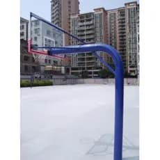Suporte de basquete de tubo redondo subterrâneo padrão adulto suporte de basquete preço ao ar livre suporte de basquete