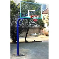 Suporte de basquete ao ar livre padrão adulto móvel subterrâneo suporte de basquete de um braço fixo subterrâneo tubo re