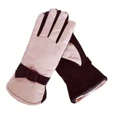 Luvas de esqui feminino rosa inverno calor mais veludo engrossado versão coreana estudante ao ar livre veículo elétrico