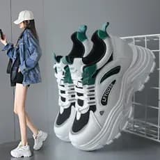Comércio exterior aumento interno 2026 verão novo estilo papai sapatos femininos All-Match branco esportes sapatos casua