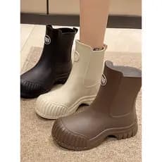 Botas de chuva japonesas coreanas transfronteiriças de venda quente femininas de couro sintético de alta qualidade botas