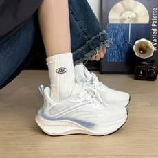 Tênis feminino primavera outono estilo único estudante sola macia tênis de corrida feminino All-Match sapatos casuais mo