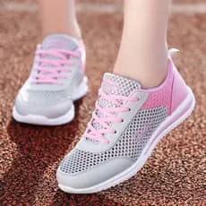 Beamon verão sapatos femininos sapatos esportivos leve sola macia tênis de corrida oco respirável única malha sapatos ca