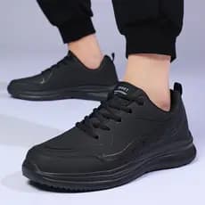Beamon sapatos masculinos sapatos esportivos primavera couro preto à prova dwaterproof água Casual tênis de corrida juve