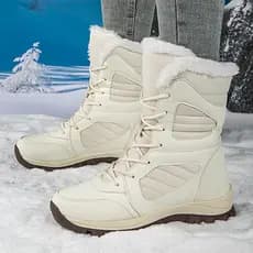 W inverno ao ar livre botas de neve feminino nordeste Halbin forro de lã engrossado botas à prova de frio impermeável an
