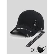 Chapéu masculino Street Wear All-Match casal boné de beisebol estudante preto novo estilo verão pára-sol boné de pico pr