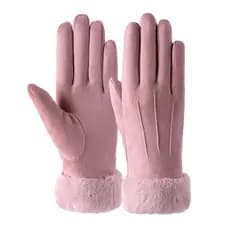 2025newluvas Femininas Tela Sensível Ao Toque De Inverno Adicionada Calor De Pelúcia w