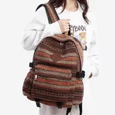 Bolsa escolar novo estilo estilo étnico mochila de lona Retro bolsa feminina mochila literária feminina mochila