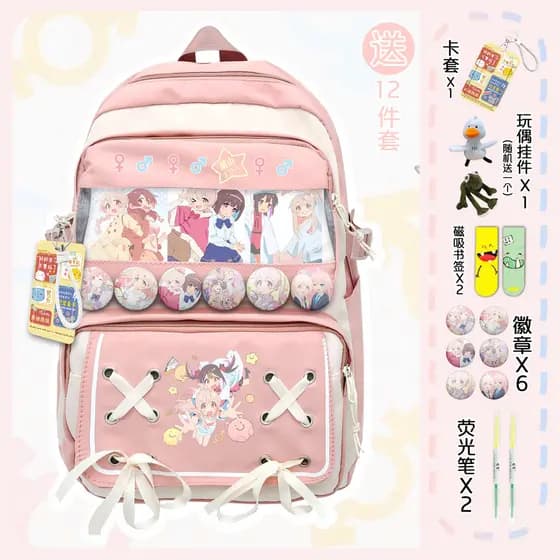 Estudantes parem de ser molho Oni mercadoria estudantes do ensino médio mochila bidimensional Anime dos desenhos animado