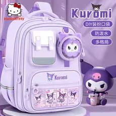 Sanrio versão genuína Kuromi estudantes do ensino fundamental mochila crianças meninas segundo terceiro grau reduzir car