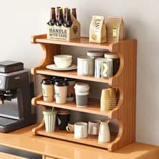 Prateleira de mesa Multi-camada Rack de armazenamento estante material de cozinha escritório suporte de copo doméstico p