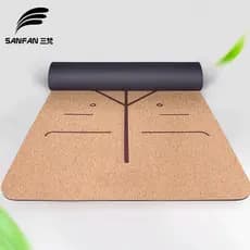 Tapete de ioga de cortiça de remessa de uma peça 183 * 66 * 0.4 cm Tapete especial de tronco Tapete de borracha estendid