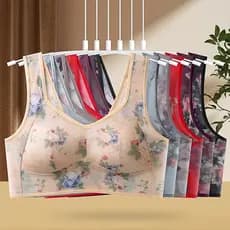 Tamanho grande gaze roupa interior feminina sem fio reunião Anti-flacidez mãe sutiã estilo fino sem costura colete ameri