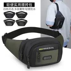 Nova bolsa de cintura masculina feminina multifuncional à prova d'água resistente ao desgaste caixa registradora de gran
