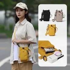 Bolsa mensageiro para celular feminina 2025, novo estilo, Design de nicho, multifuncional, bolsa para garrafa de água ao